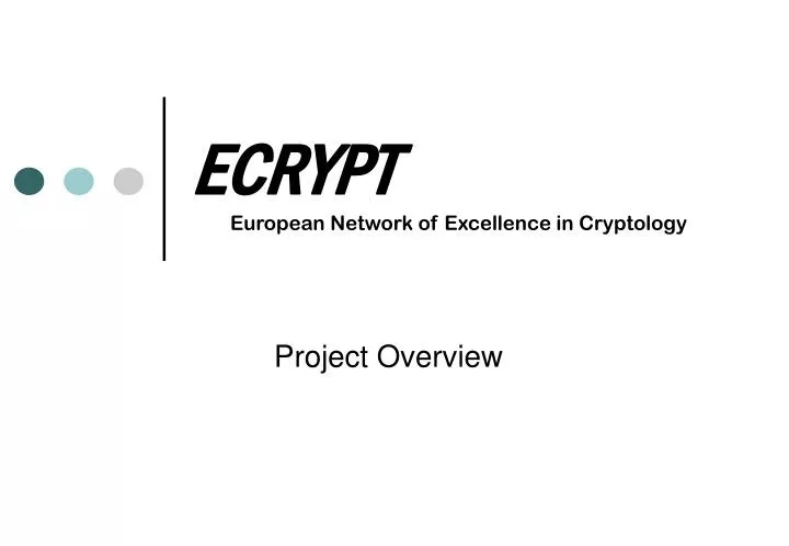 ecrypt european network of excellence in cryptology