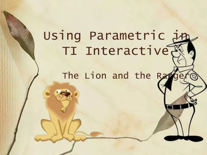 using parametric in ti interactive