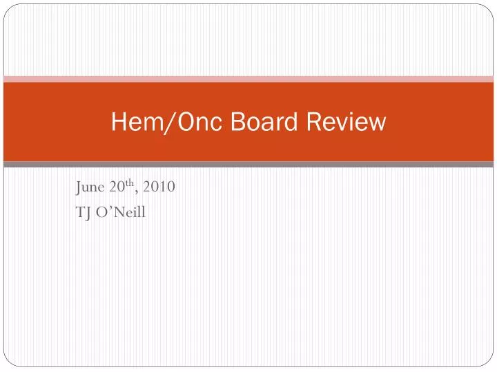 hem onc board review