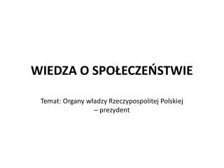 wiedza o spo ecze stwie