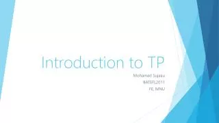 introduction to tp