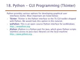 18. Python - GUI Programming (Tkinter)