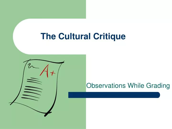 the cultural critique