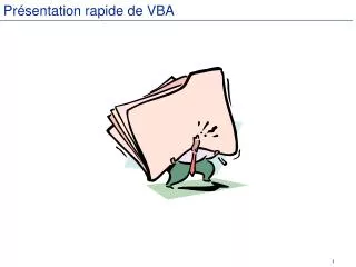 pr sentation rapide de vba
