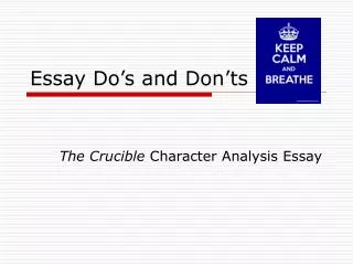 essay do s and don ts