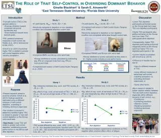 The Role of Trait Self-Control in Overriding Dominant Behavior