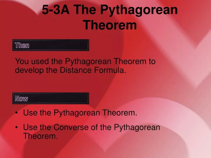 5 3a the pythagorean theorem