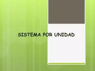 sistema por unidad