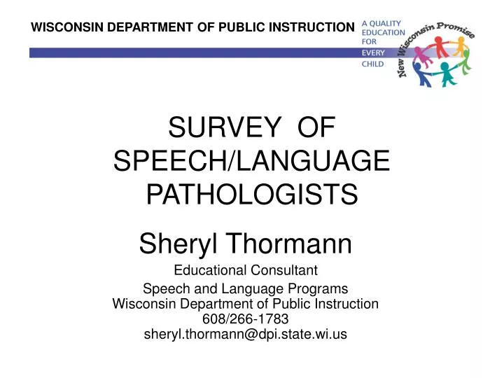 survey of speech language pathologists