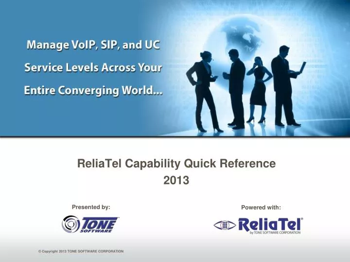 reliatel capability quick reference 2013