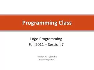 Programming Class