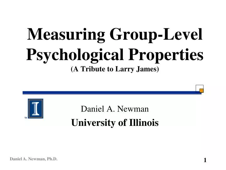 measuring group level psychological properties a tribute to larry james