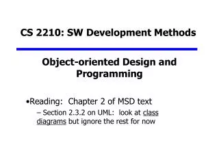 CS 2210: SW Development Methods
