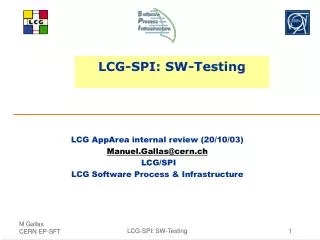 LCG-SPI: SW-Testing