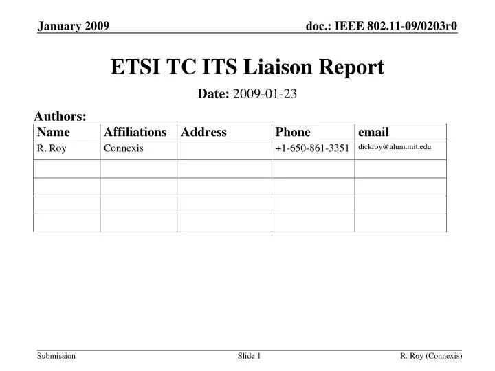 etsi tc its liaison report