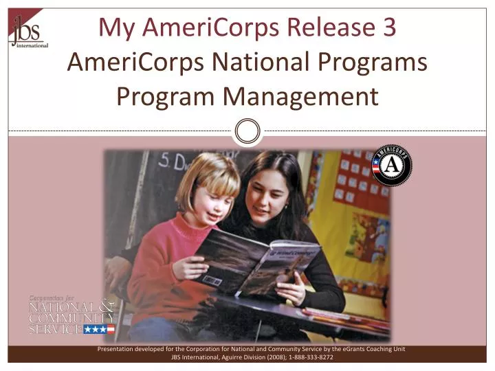 my americorps release 3 americorps national programs program management