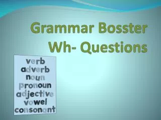 Grammar Bosster Wh - Questions