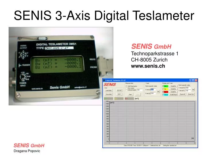 senis 3 axis digital teslameter