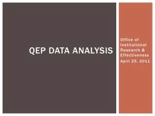 QEP Data Analysis