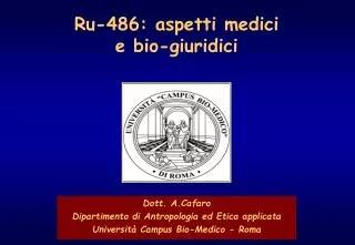 ru 486 aspetti medici e bio giuridici