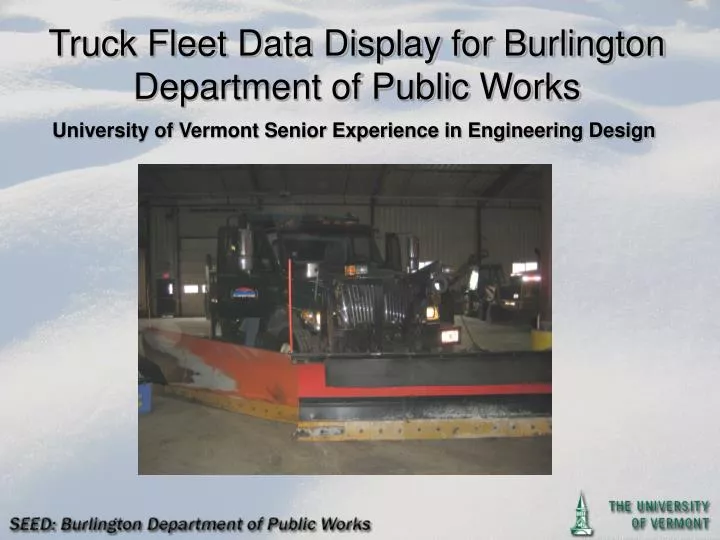 truck fleet data display for burlington department of public works