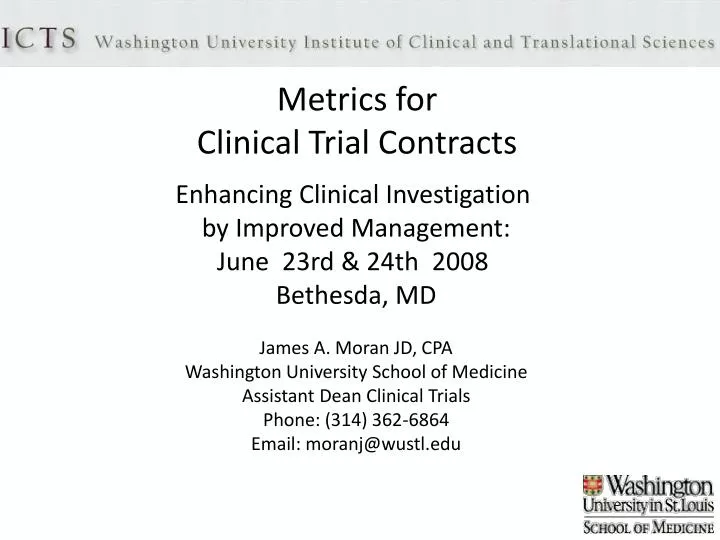 metrics for clinical trial contracts