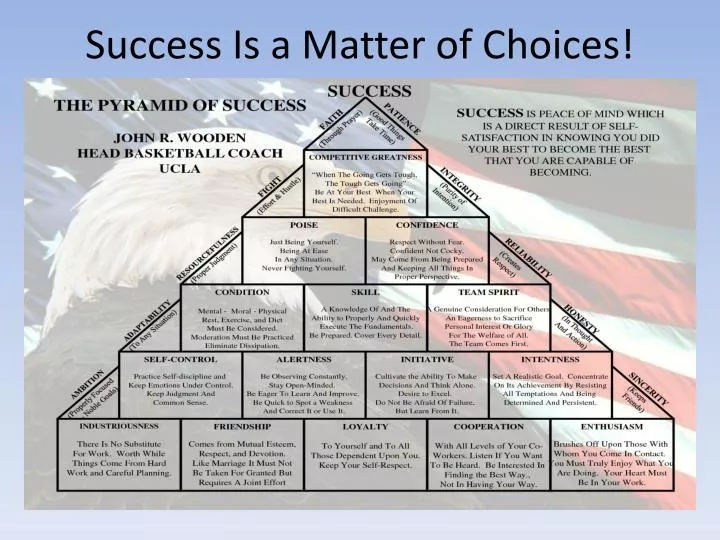 success is a matter of choices