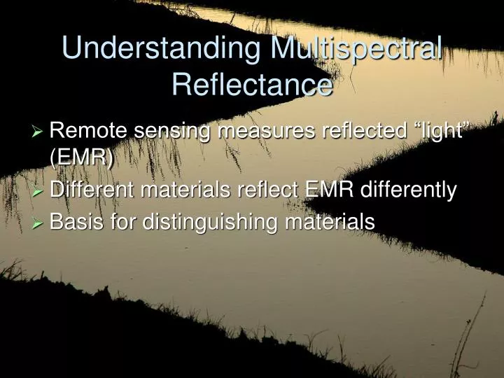 understanding multispectral reflectance
