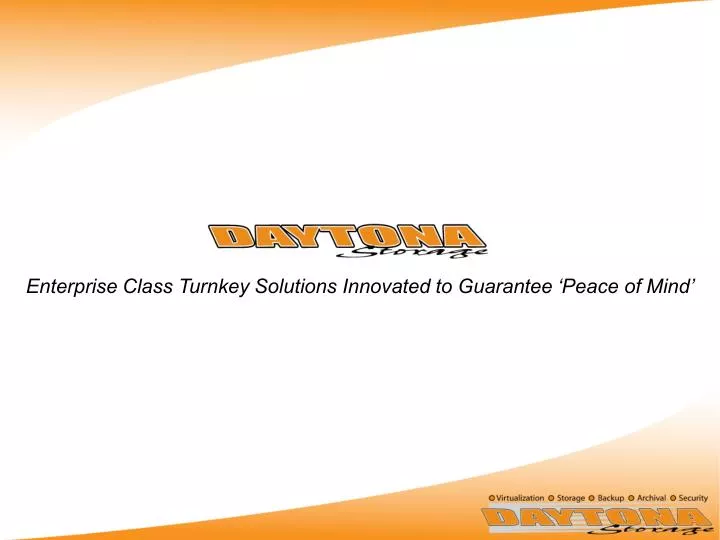 enterprise class turnkey solutions innovated to guarantee peace of mind