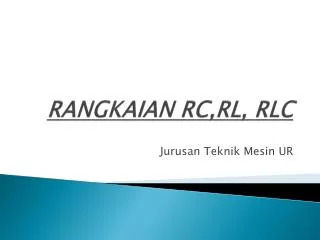 rangkaian rc rl rlc
