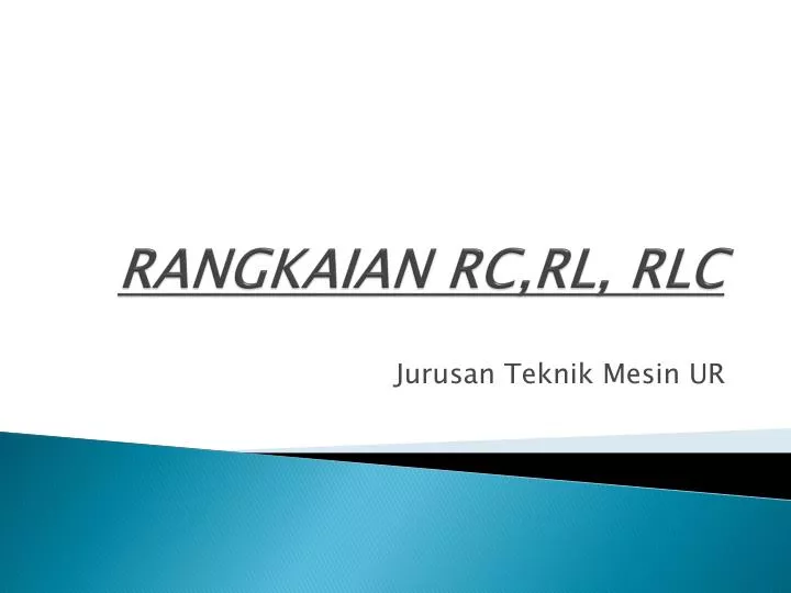 rangkaian rc rl rlc