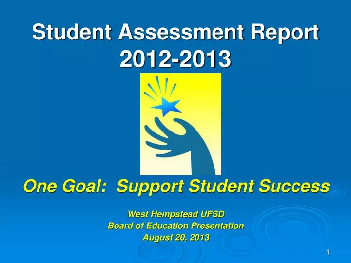 student assessment report 2012 2013