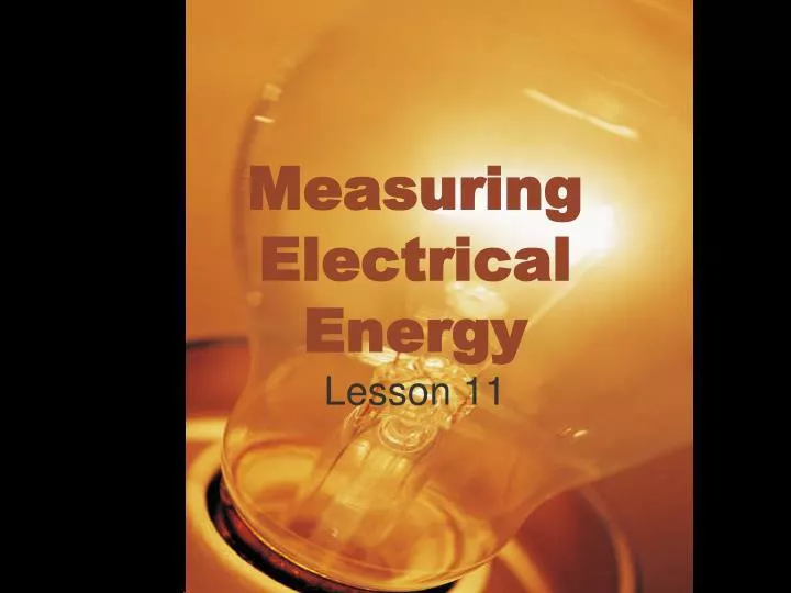 measuring electrical energy