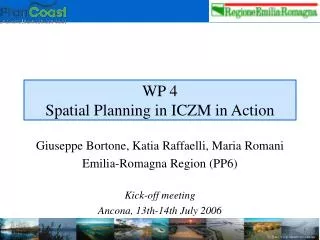 WP 4 Spatial Planning in ICZM in Action