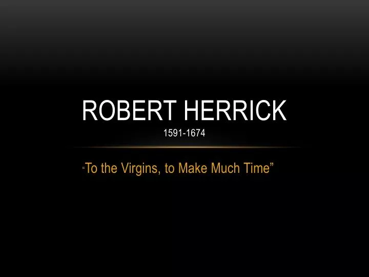 robert herrick 1591 1674