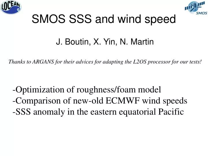smos sss and wind speed