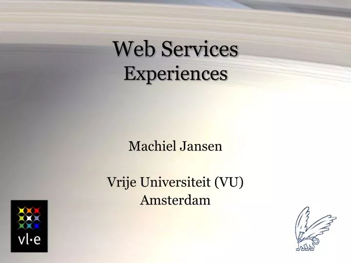 web services experiences