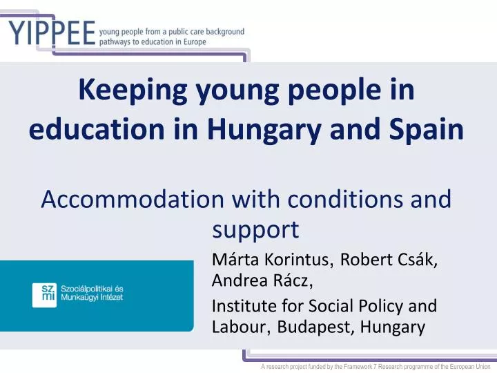keeping young people in education in hungary and spain