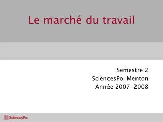 le march du travail