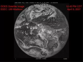 GOES Satellite Image SSEC: UW-Madison