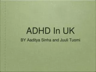 ADHD In UK