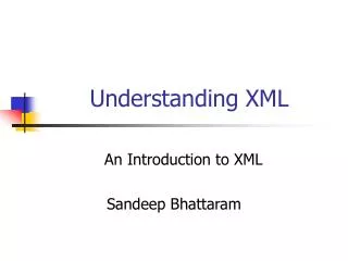Understanding XML