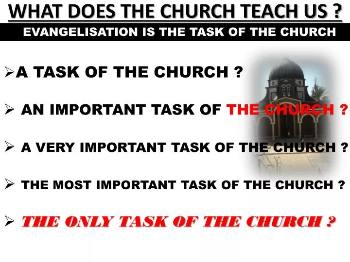 what does the church teach us