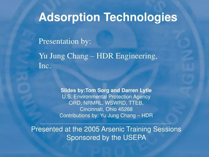 adsorption technologies