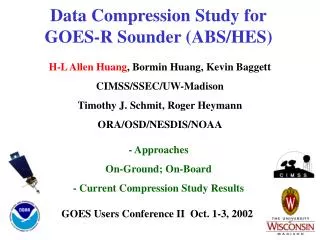 Data Compression Study for GOES-R Sounder (ABS/HES)