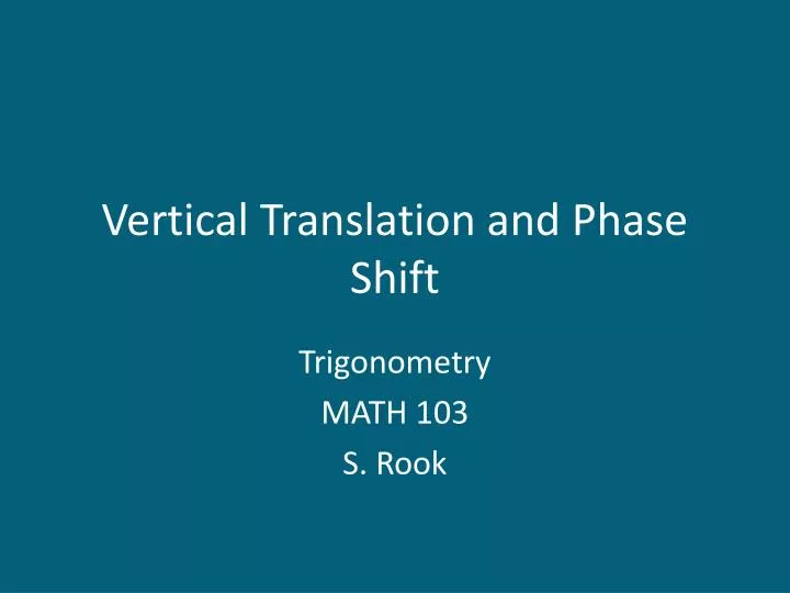vertical translation and phase shift