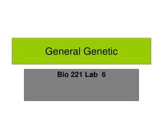 General Genetic