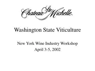 Washington State Viticulture