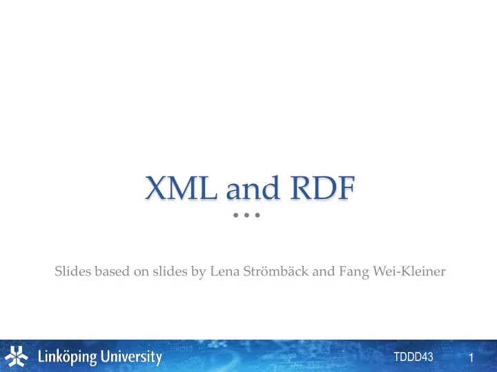 xml and rdf