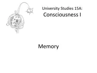 University Studies 15A: Consciousness I